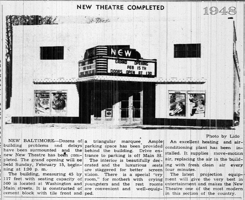 1948 article New Theatre, New Baltimore